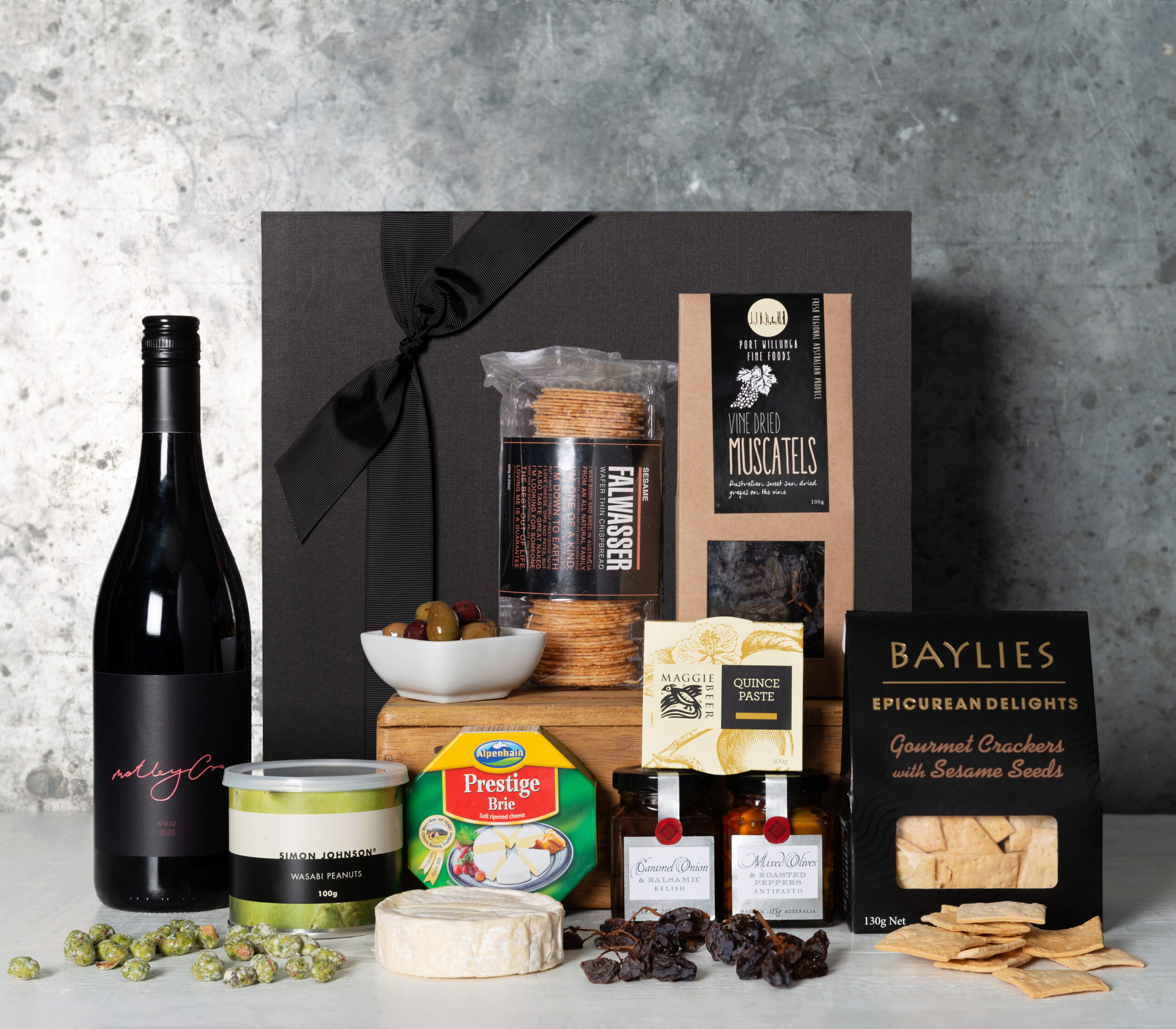 Prestige Brie Cheese and Wine Hamper - Charityhampers.com.au - GB